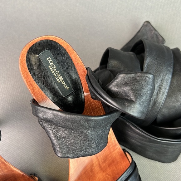 Dolce and gabbana leather tie strap high heel sandals. Size 38.5. Brand new - Picture 2 of 9